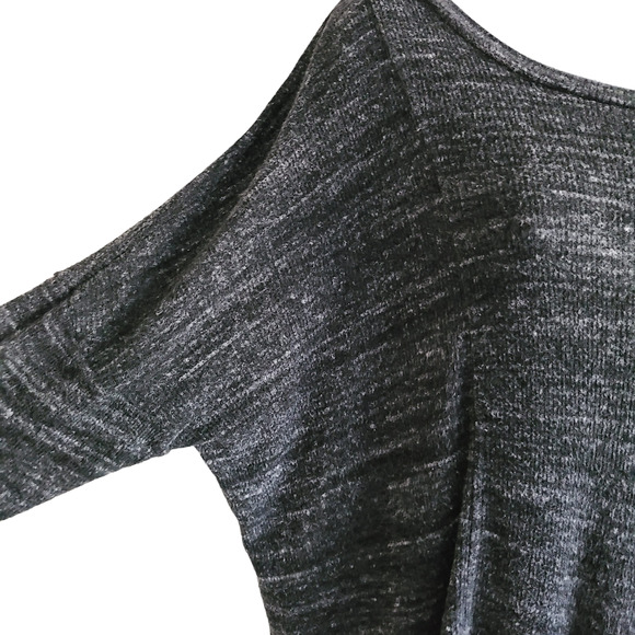 LNA Revolve Heather Gray Uneven Asymmetrical Hem Knit Top Women's Size XS - Picture 4 of 12